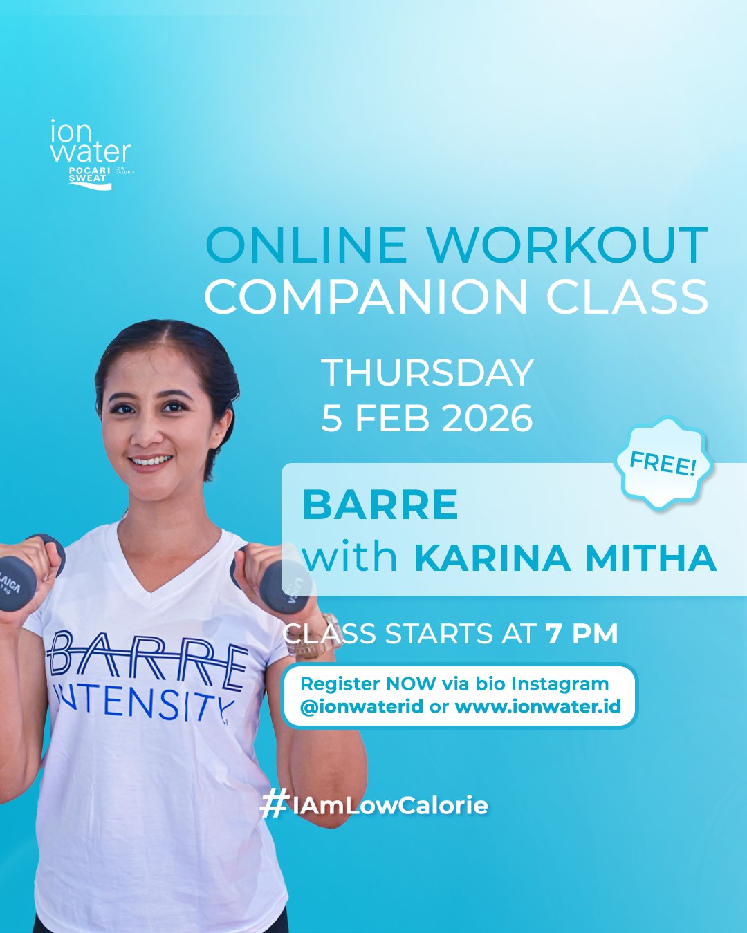 ONLINE WORKOUT CLASS - BARRE INTENSITY