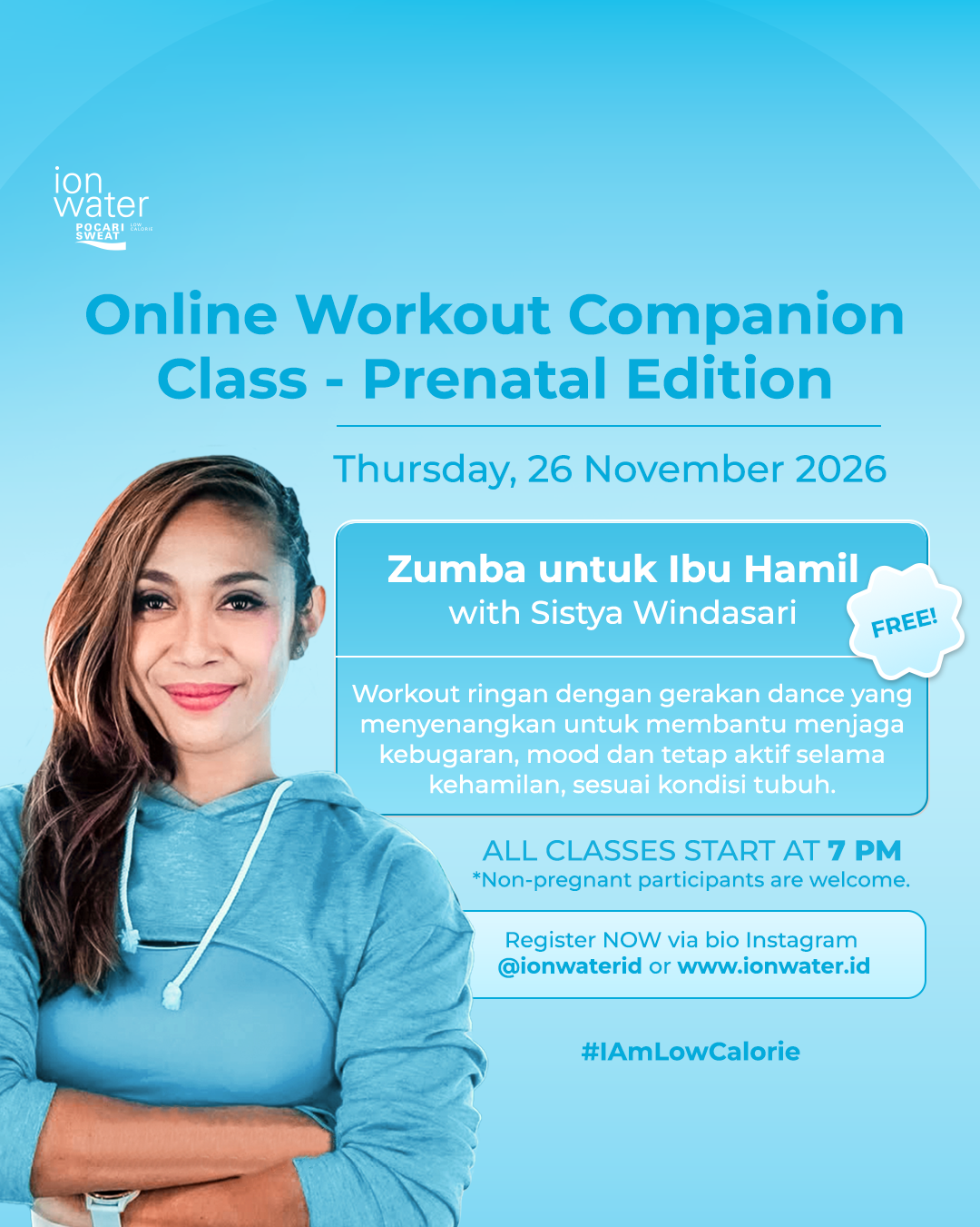 ONLINE WORKOUT CLASS - ZUMBA UNTUK IBU HAMIL